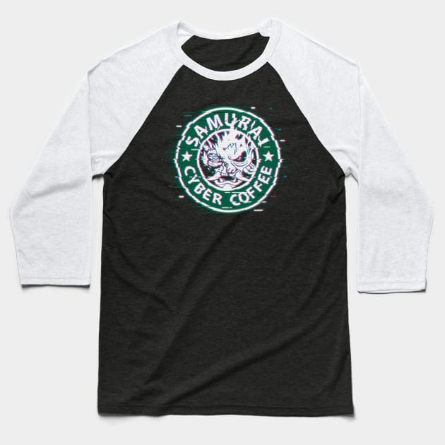 Samurai Coffee Baseball T-Shirt by Getsousa